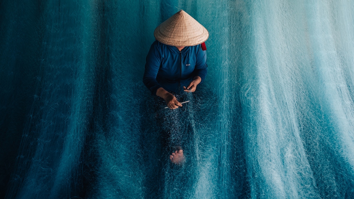 纳米布沙漠：暴雨后的沙丘脉络